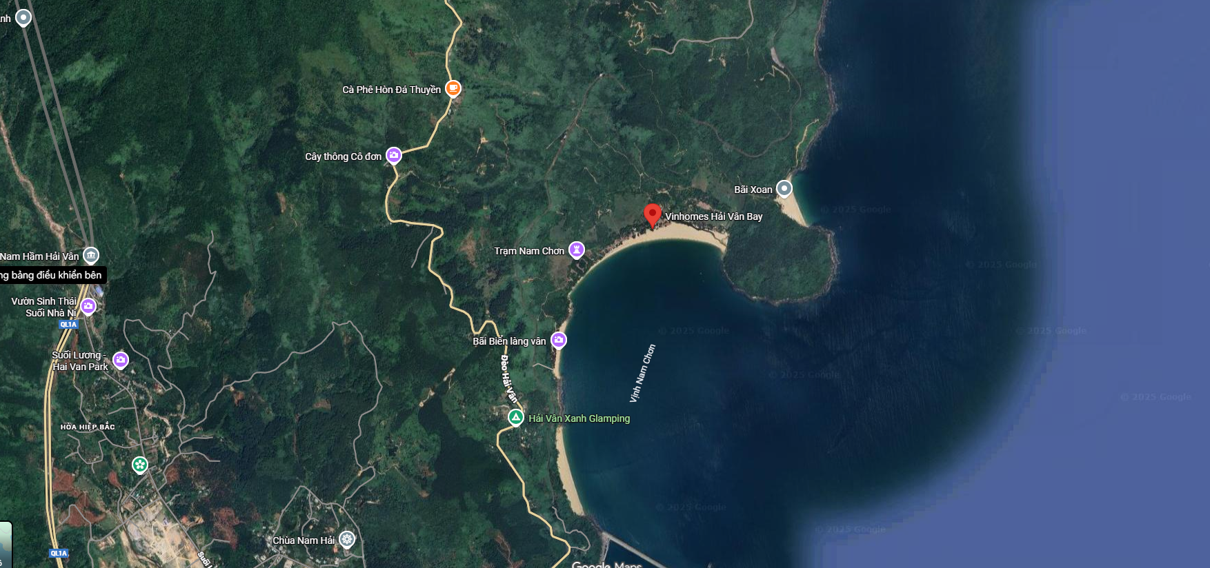 Bản đồ vị trí Vinhomes Hải Vân Bay Làng Vân