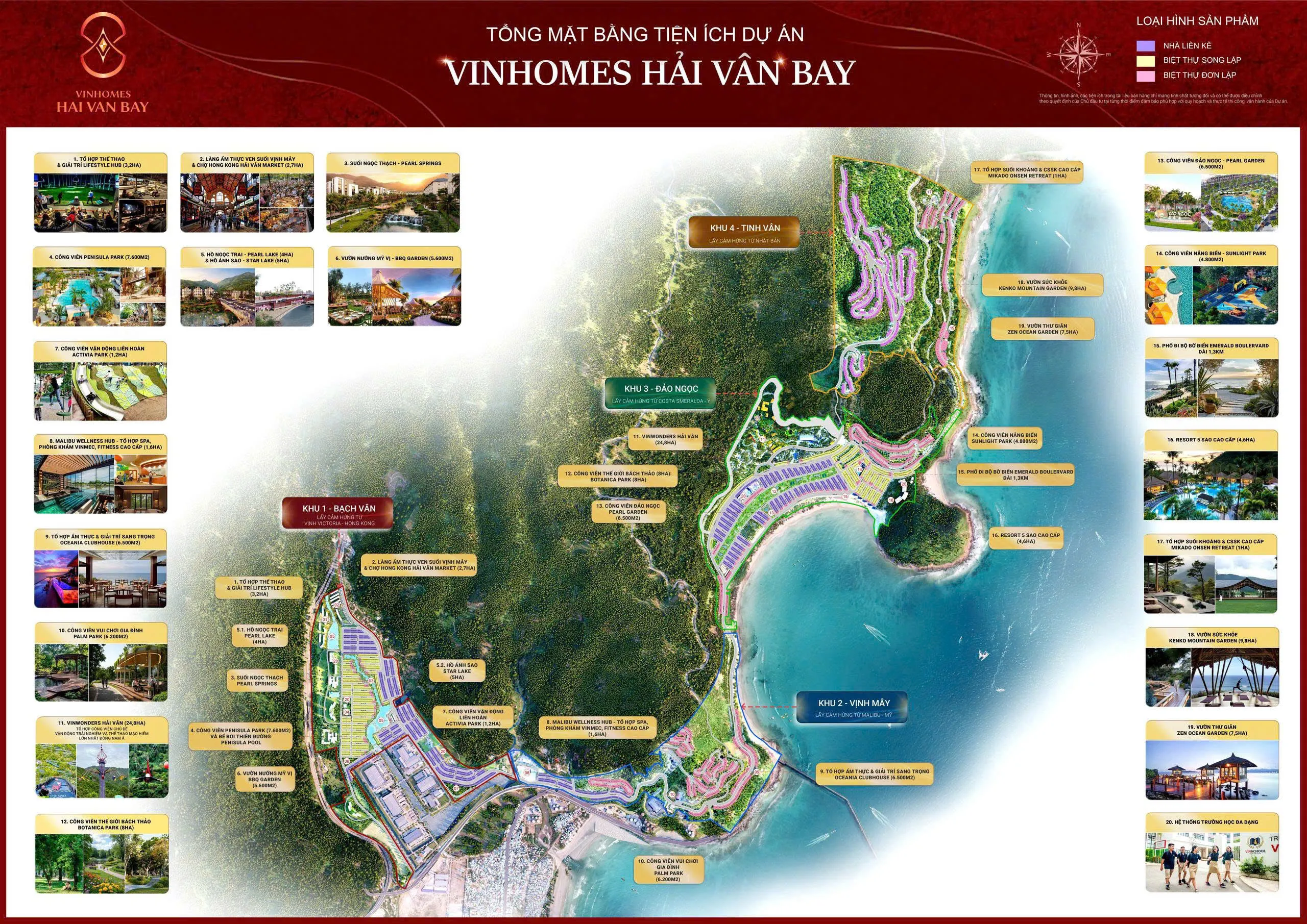 Mặt bằng Vinhome Hải Vân Bay - Tổng thể dự án Vin Làng Vân